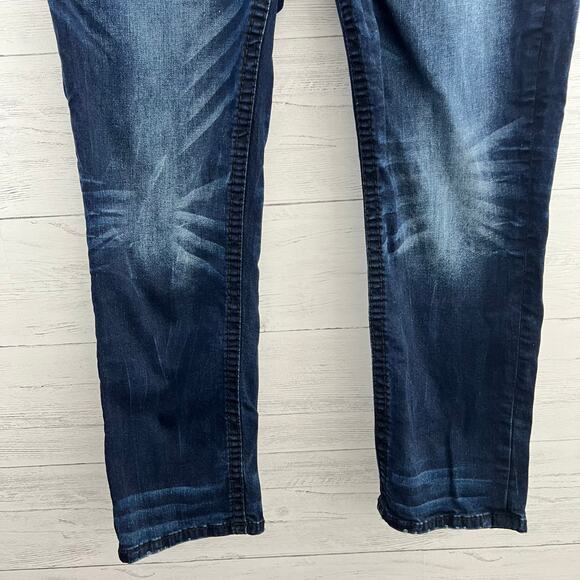 Rock Revival Dark Wash Chavo Slim Straight Jeans Size 40 - Picture 7 of 10